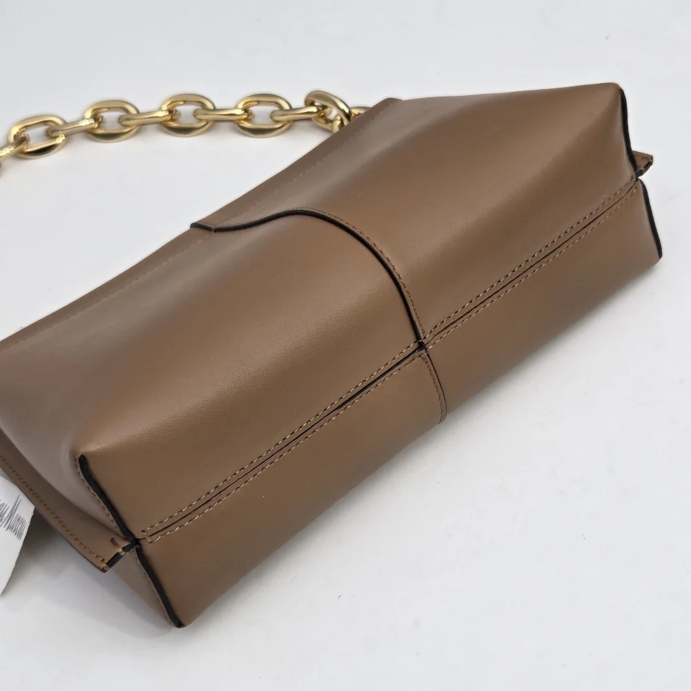 NWT WANDLER MINI CARLY CHAIN STRAP LEATHER SHOULDER BAG - AMBER